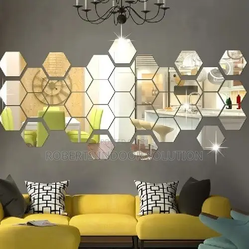 Geometric Hexagon Shaped Mirrors