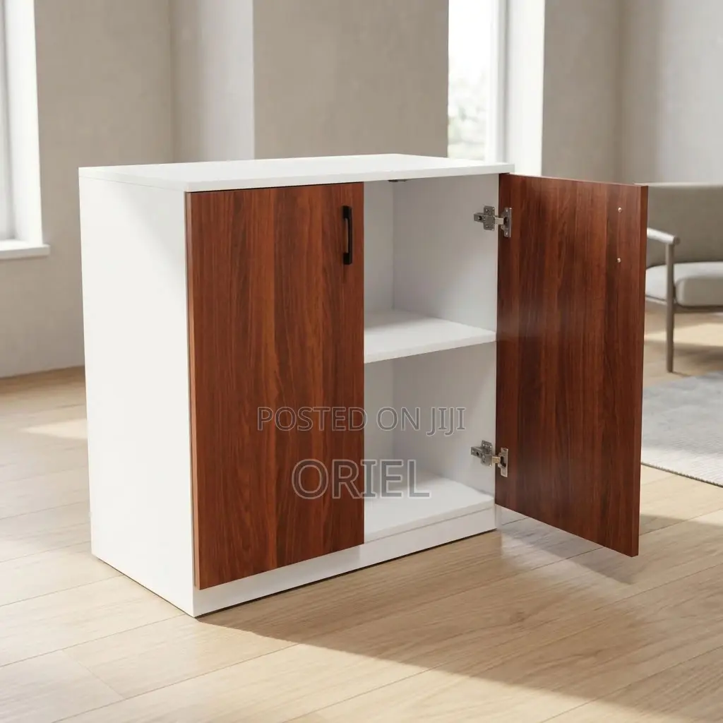 Office Credenza : Wooden Storage Cupboard With Two Doors