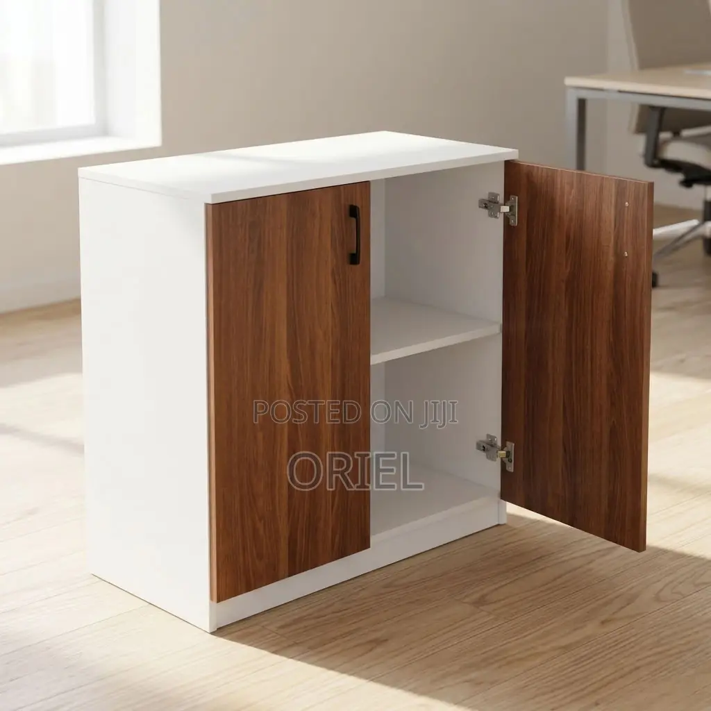 Office Credenza : Wooden Storage Cupboard With Two Doors