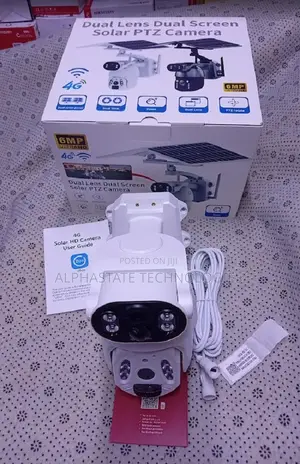 Ubox Dual Lens 4G 6MP Solar PTZ Camera Remote Security Monitoring