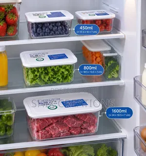 Stackable Fridge/Freezer Food Containers With Lids