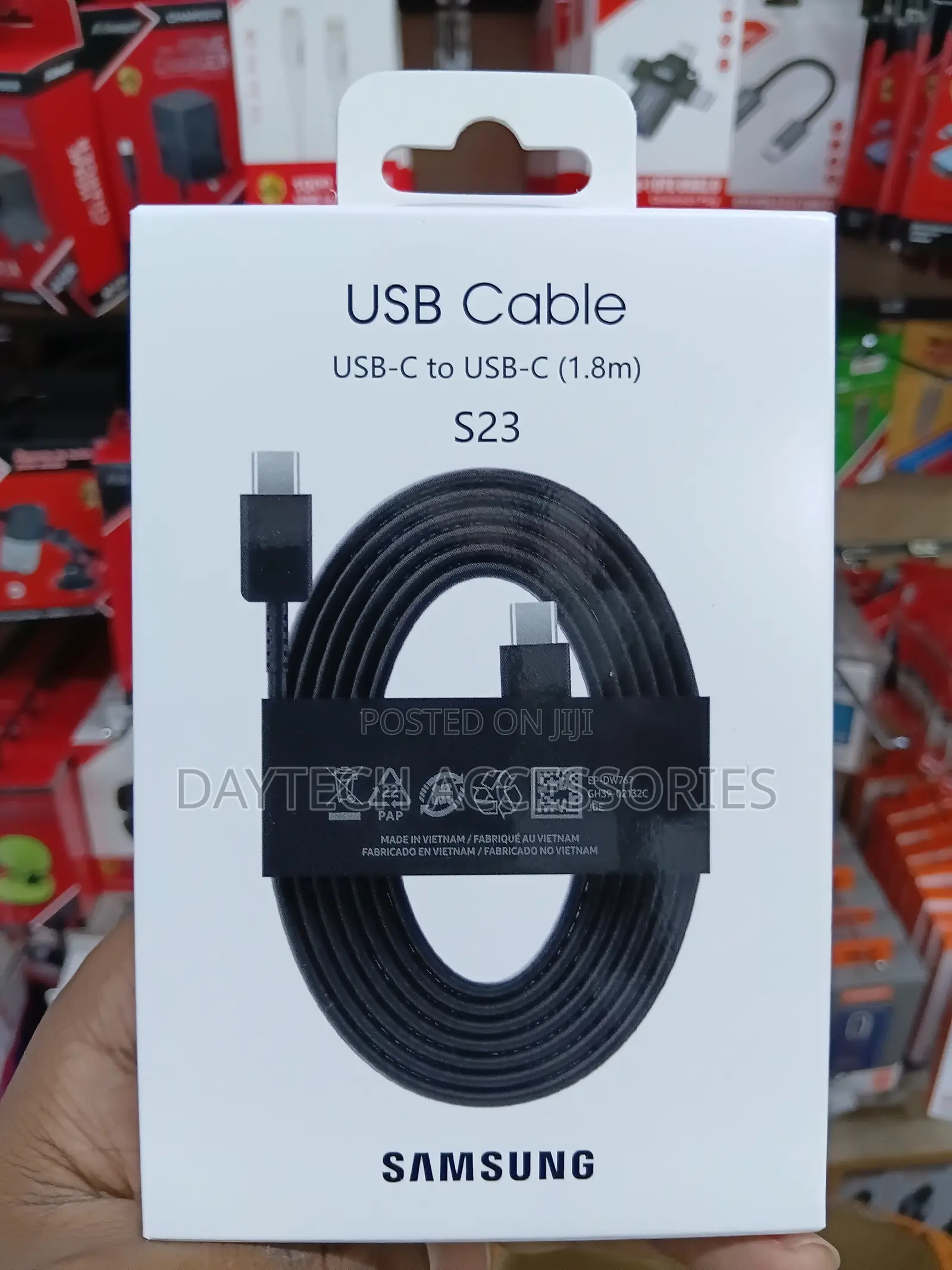 Samsung USB-C to USB-C Cable, 1.8m (3A) Black