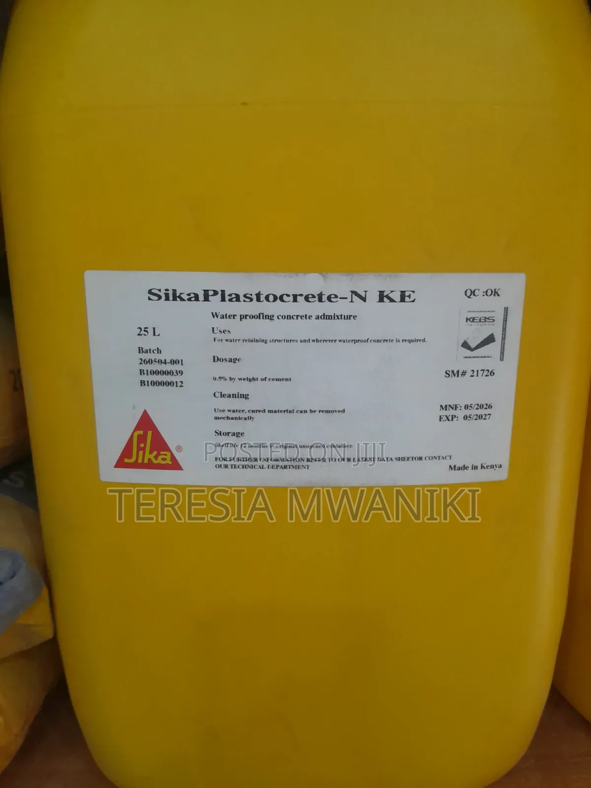 Plastocrete N 5l (Litres ) Kenya