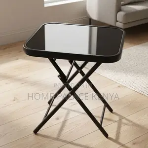 Home Table; Glass Top Foldable Balcony Table