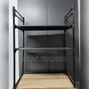 2 Tier Metallic Microwave Stand Bre