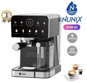 Nunix Espresso Coffee Machine, Automatic Milk Frother, Touch Control