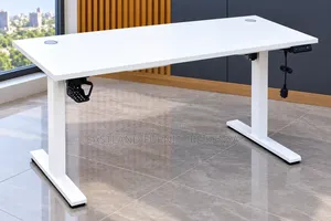 Electric Height Adjustable Desk 1.2M - White Top With White Frame