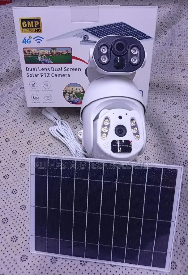 Solar Light 6mp+ 6MP UBOX Full Metallic Dual Lens 4G Solar Powered