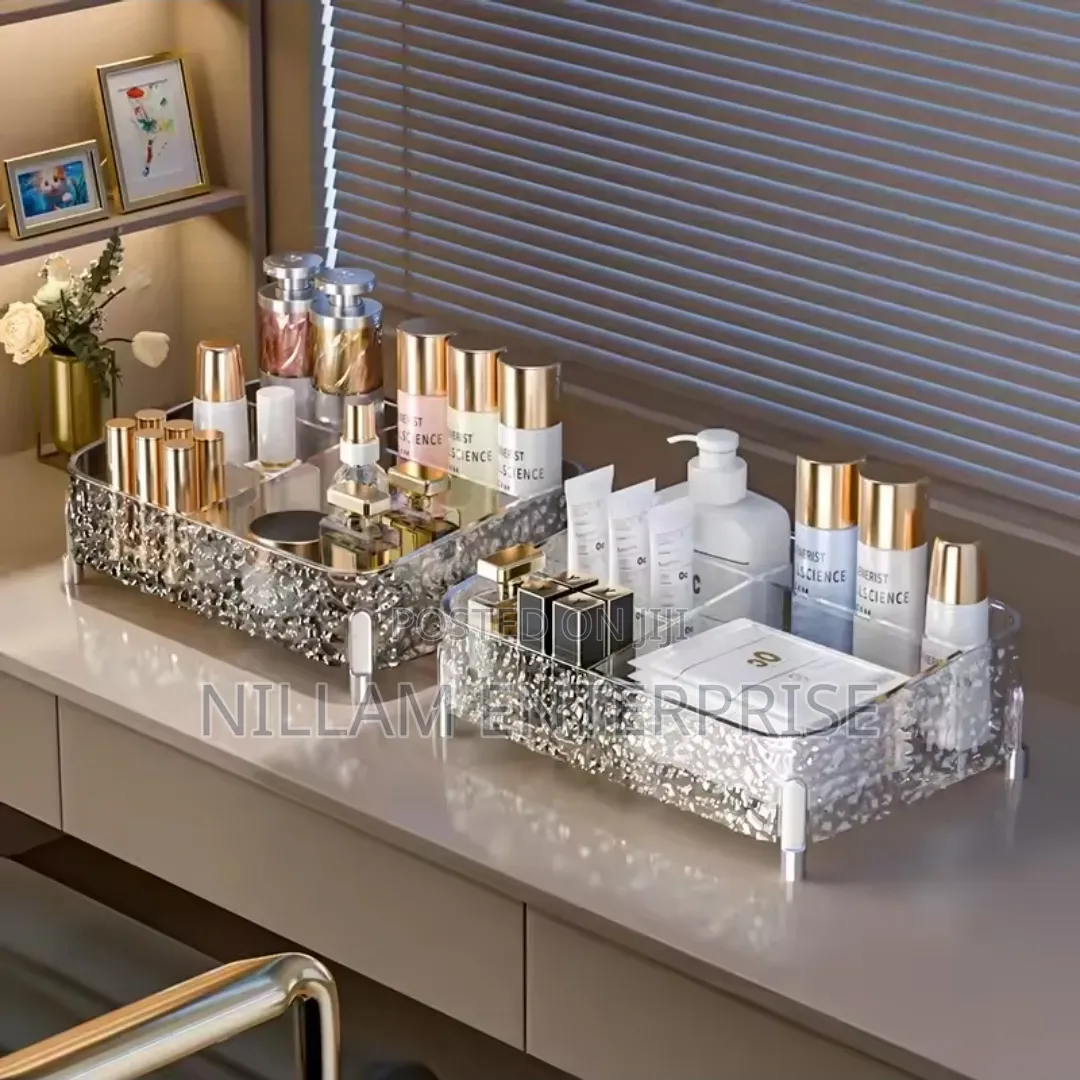 5-Compartment Water Ripple Cosmetic Storage Box