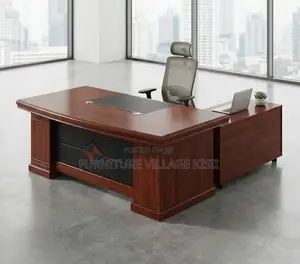 2M Mahogany Office Desk- Reddish