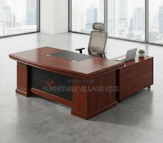 2M Mahogany Office Desk- Reddish