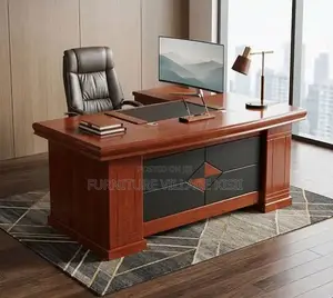 2M Mahogany Office Desk- Reddish