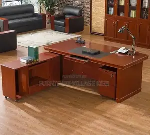 2M Mahogany Office Desk- Reddish