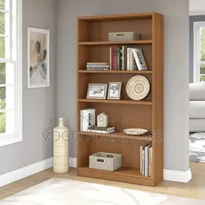 Bookshelf; 4-Tier Wooden Bookshelf