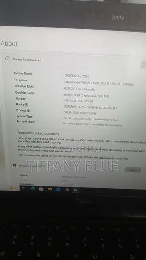 Laptop Dell 8GB Intel Core i5 SSD 256GB