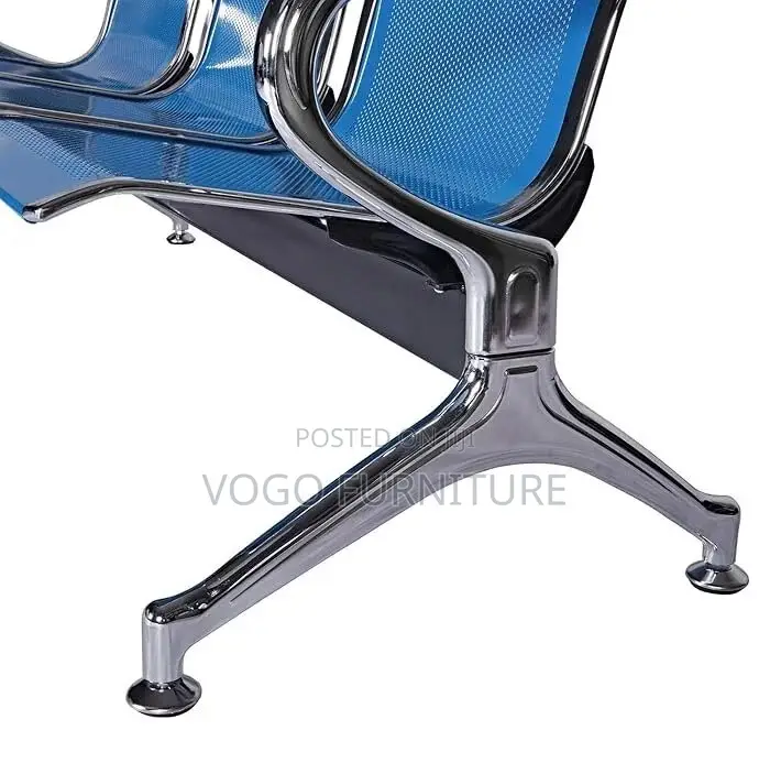 Reception Bench; Blue 3-Seater Reception Bench