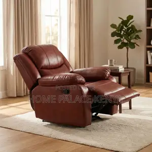 Recliner Sofa; Comfortable Single Leather Recliner Sofa