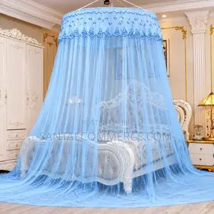 Pink Round Mosquito Net Canopy – 7 X 8 Ft Luxury Hanging Bed Netho