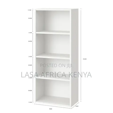 4-Tier Compact Wooden Bookcase Storage Organiser