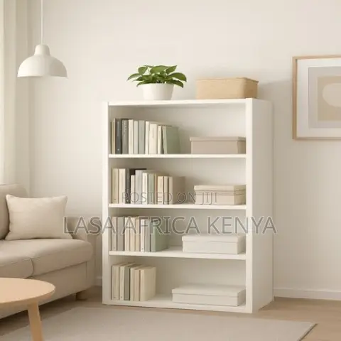 4-Tier Compact Wooden Bookcase Storage Organiser