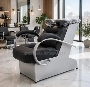 Executive Barber Chair With Sink - Modern - Black - New