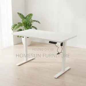 Office Desk – 1.2m White Electric Height-Adjustable Table