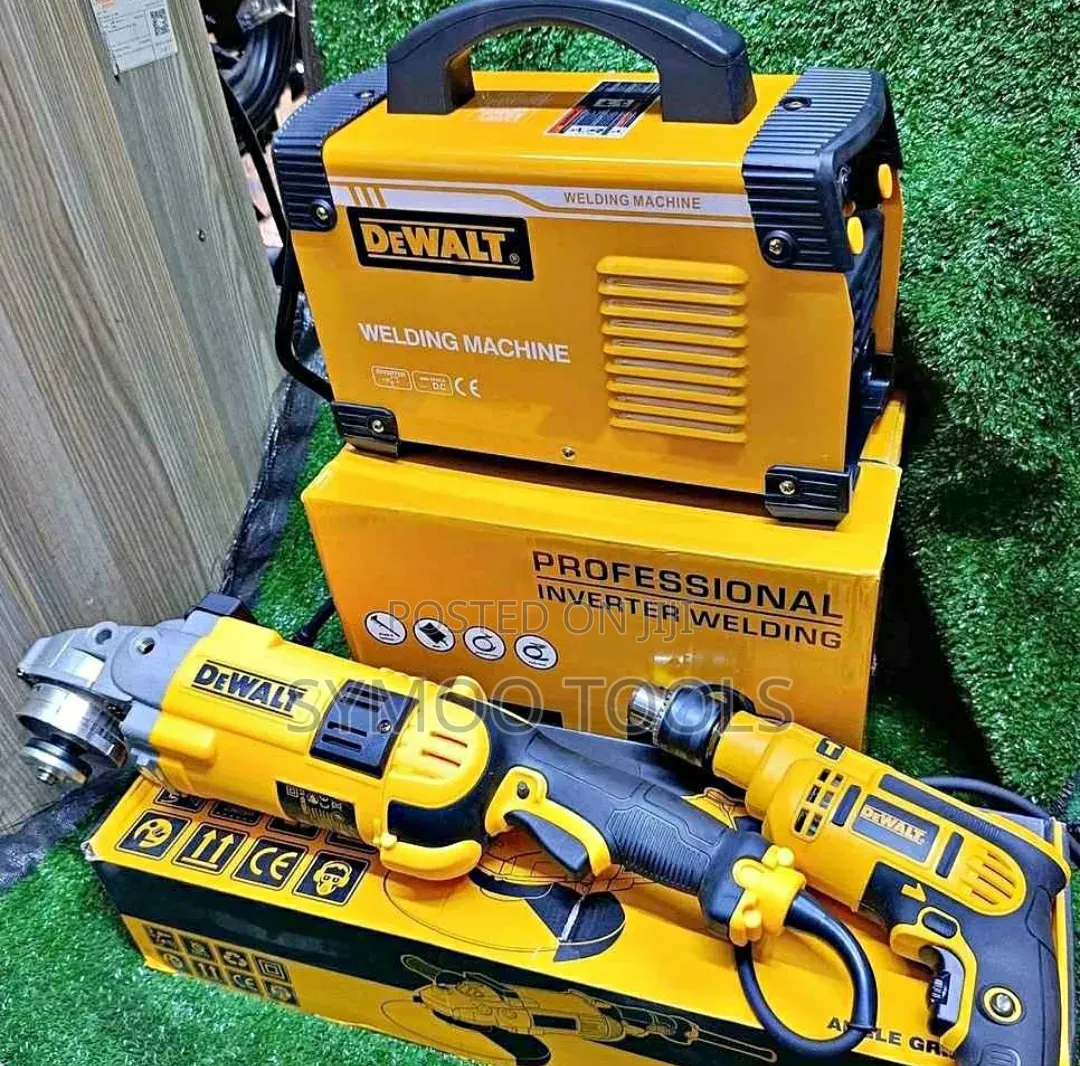 Dewalt Combo Kit(9inch Grinder, 500A Welding &Impact Drill)