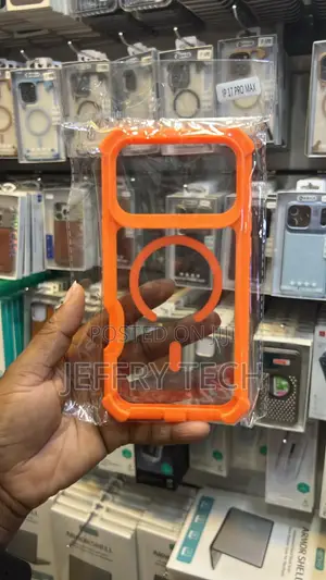 Orange Shockproof Armor Phone Case Is Designed for iPhone 17 Pro Max
