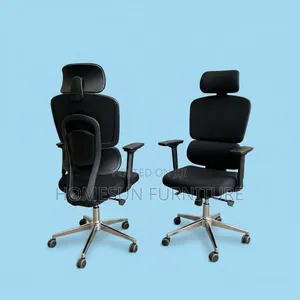 Office Chair – Black Executive Chair With Adjustable Headrest