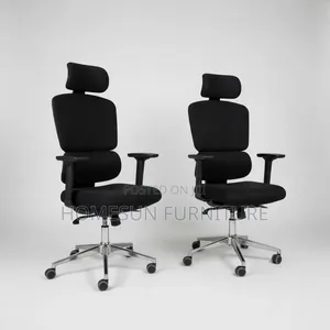 Office Chair – Black Executive Chair With Adjustable Headrest