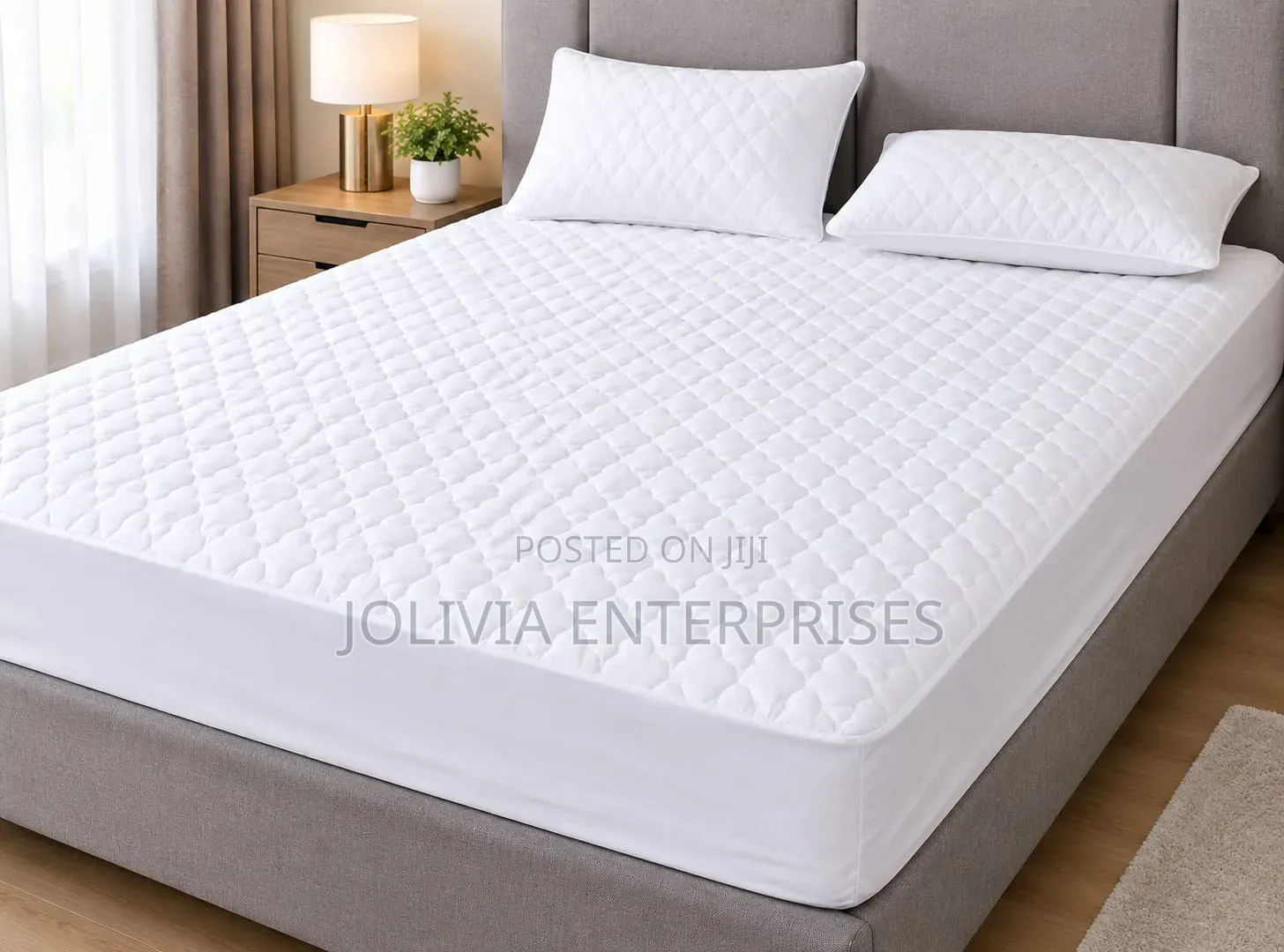 3 PCS Set Mattress Protector+ Pillow Protectors White