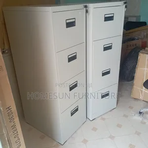 Office Cabinet – Grey 4-Drawer Lockable Filing Cabinet