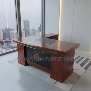 1.6meter Desk – Mahogany Executive Desk With Storage