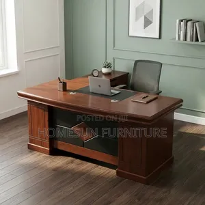 1.6meter Desk – Mahogany Executive Desk With Storage