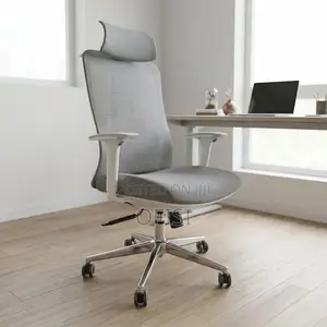 Office Chair; White Adjustable Ergonomic Chair