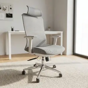 Office Chair; White Adjustable Ergonomic Chair