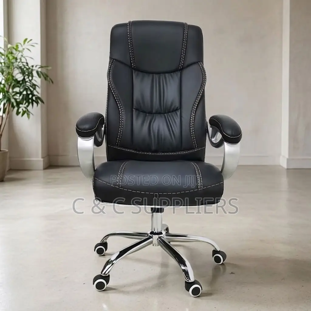 Leather Adjustable Workstation Chair.