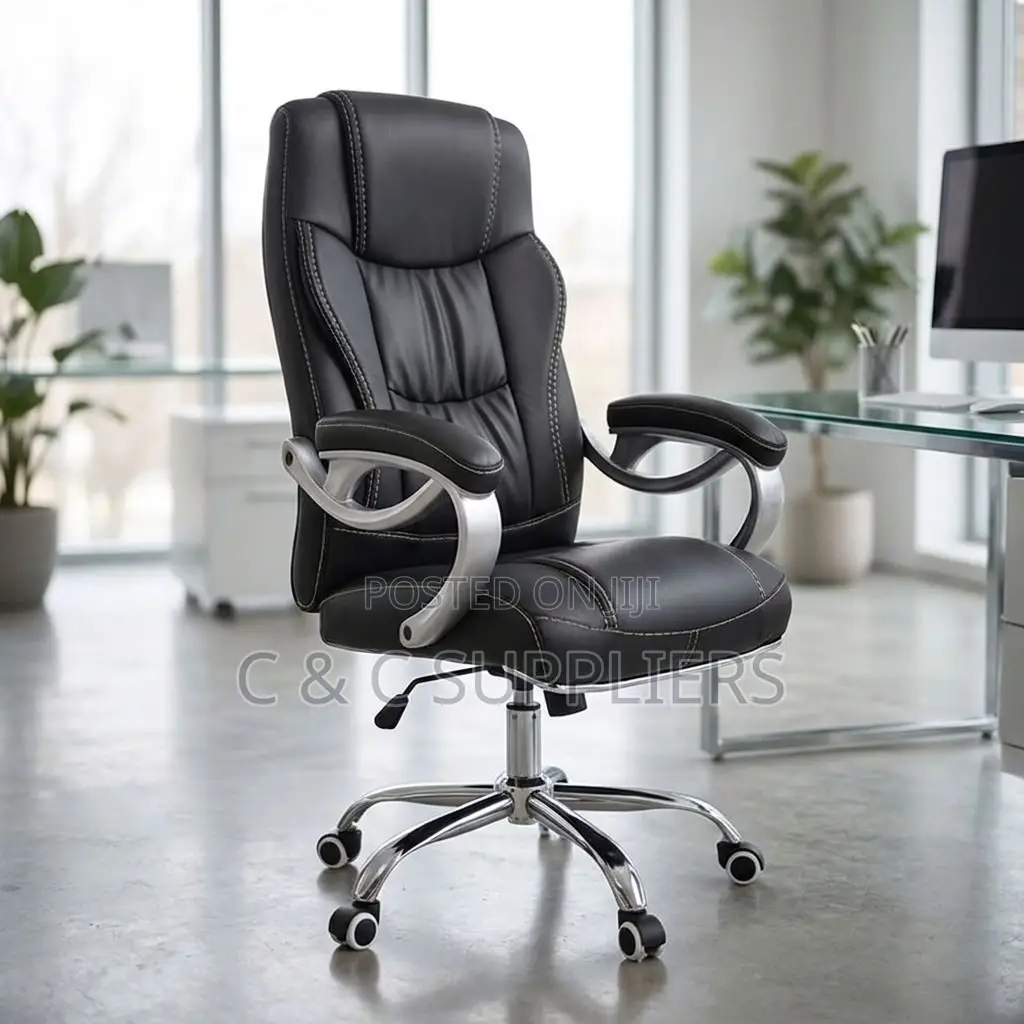 Leather Adjustable Workstation Chair.