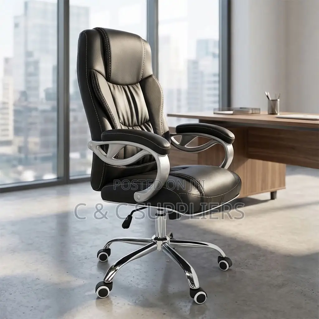 Leather Adjustable Workstation Chair.