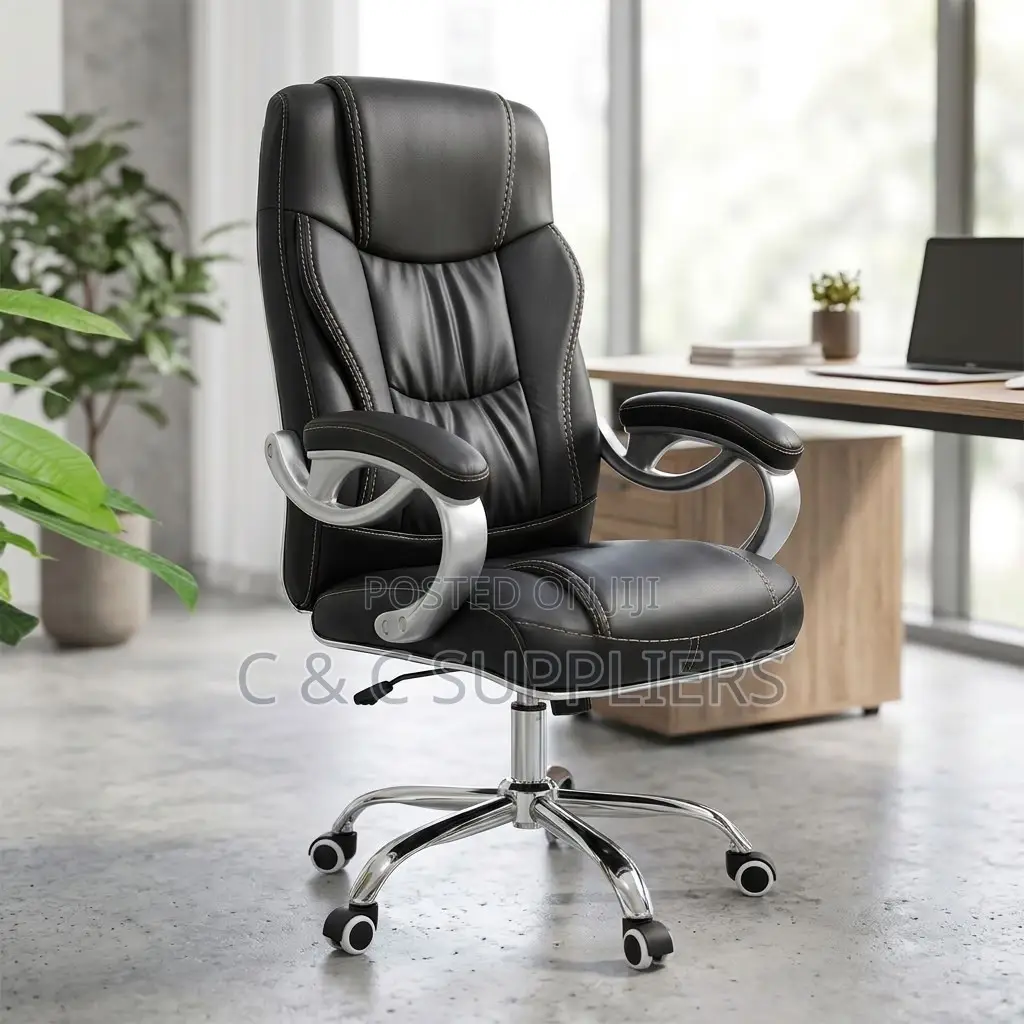 Leather Adjustable Workstation Chair.