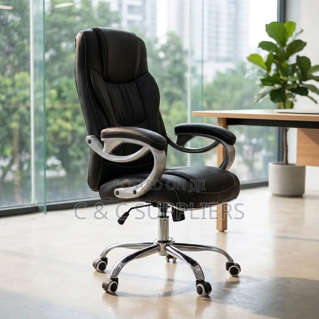 Leather Adjustable Workstation Chair.