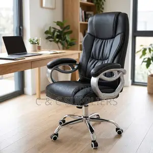 Leather Adjustable Workstation Chair.