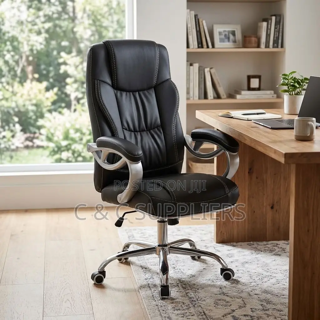 Leather Adjustable Workstation Chair.