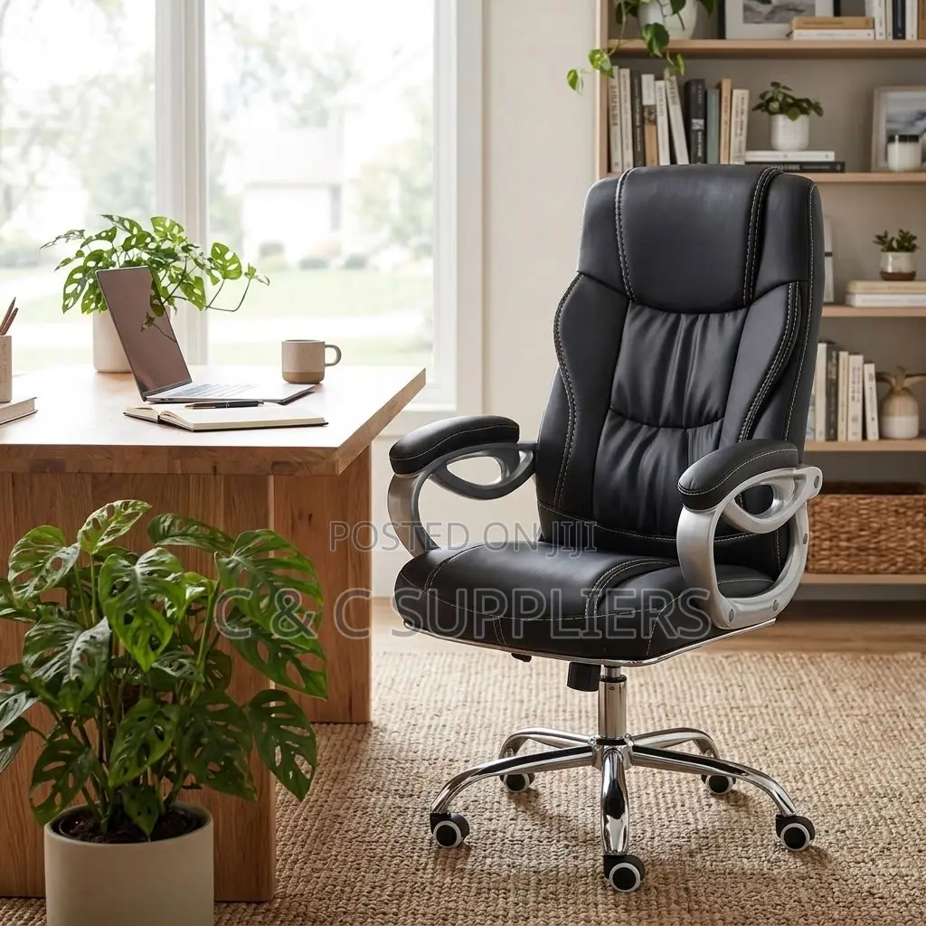 Leather Adjustable Workstation Chair.