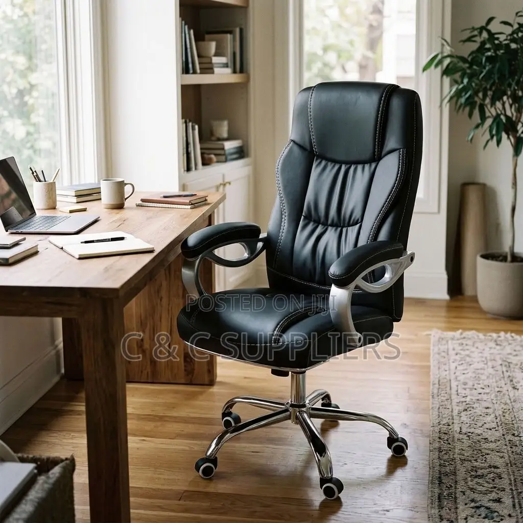 Leather Adjustable Workstation Chair.