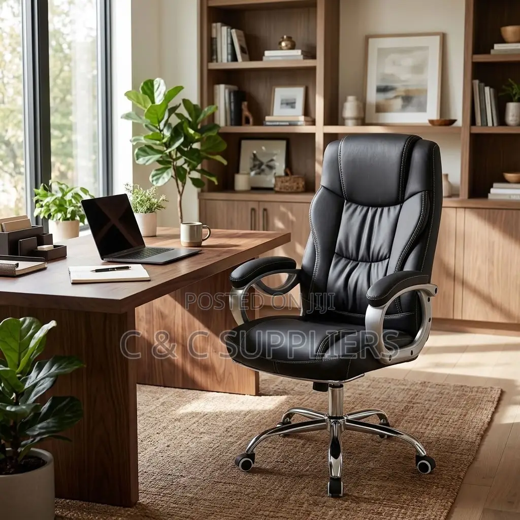 Leather Adjustable Workstation Chair.