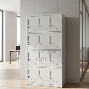 12-Door Steel Locker Cabinet – Secure Staff Storage for Offices
