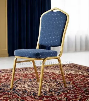 Blue Midback Fabricated Stackable Conference Chair