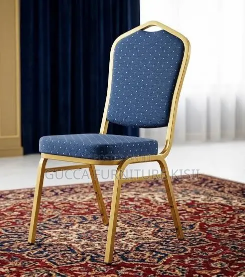 Blue Midback Fabricated Stackable Conference Chair