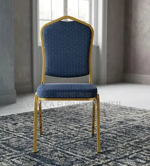 Blue Midback Fabricated Stackable Conference Chair